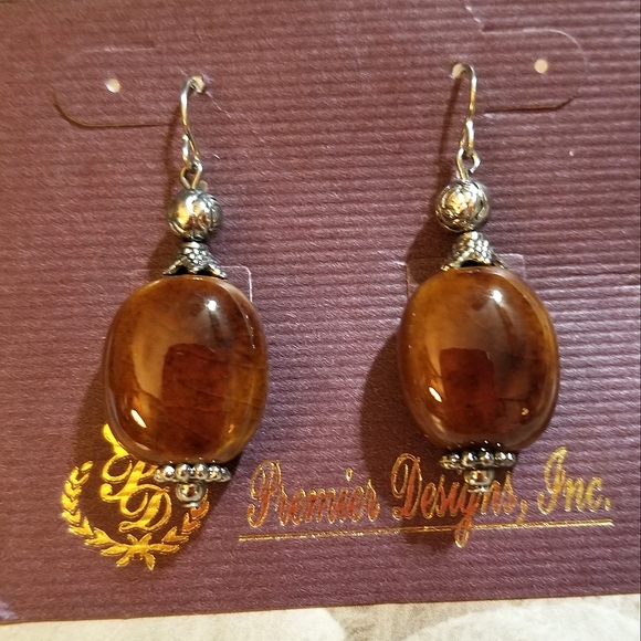 NEW Premier Designs Glazed Pottery Bead Dangle Earrings - Picture 5 of 5